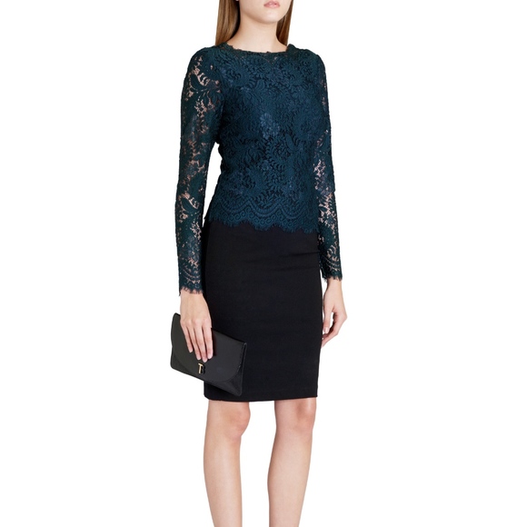 ted baker emerald green dress